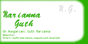 marianna guth business card